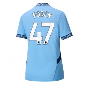 Dámské fotbalový oblečení Manchester City Phil Foden #47 Domácí košile 2024-25 Krátkým Rukávem